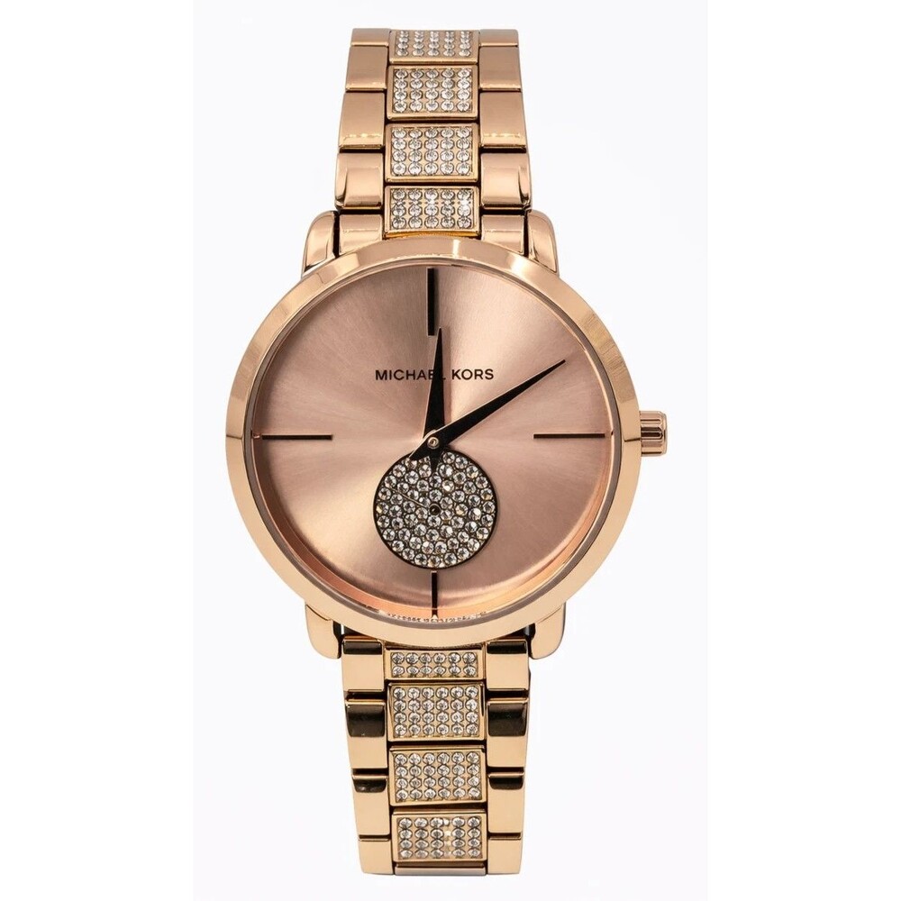 Michael Kors MK4598 Women's Rose Gold Crystal Dial Watch 36mm